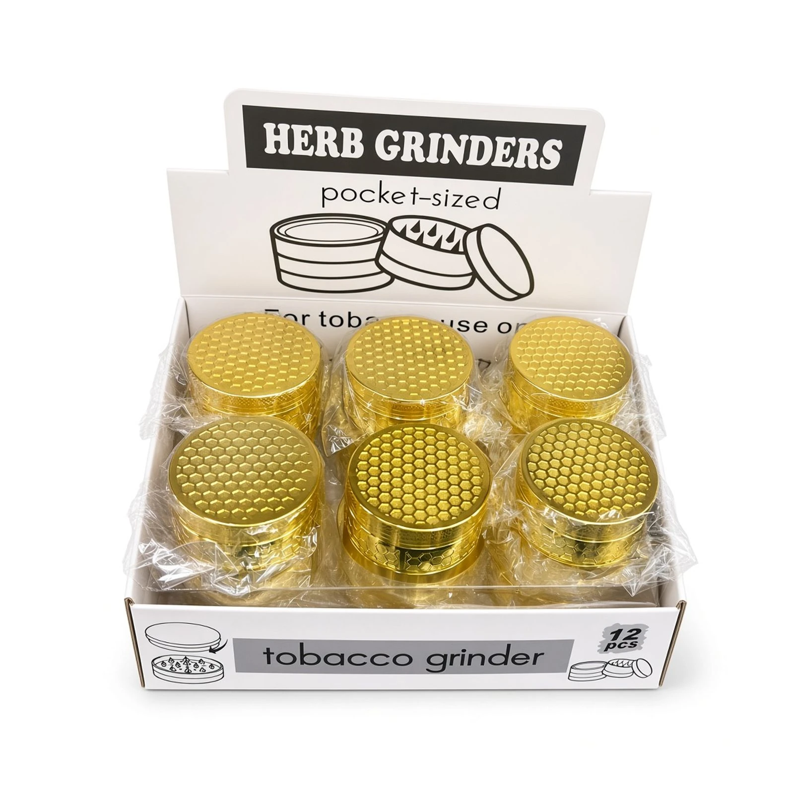 Gold Honeycomb Grinder
